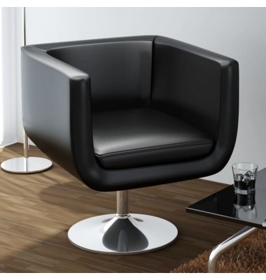  Baro kėdės, juodos, dirbtinė oda - Foteliai, krėslai - 1