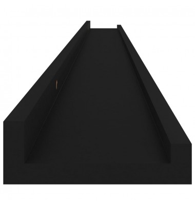  Sieninės lentynos, 4vnt., juodos spalvos, 115x9x3cm - Pakabinamos lentynos, spintelės - 8