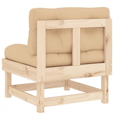  Vidurinė sofos dalis su pagalvėlėmis, pušies medienos masyvas - Moduliniai lauko baldai - 5
