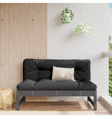  Vidurinė sofos dalis, pilka, 120x80cm, pušies medienos masyvas - Moduliniai lauko baldai - 1