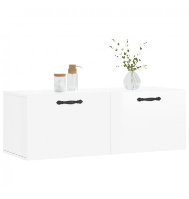  Sieninė spintelė, balta, 100x36,5x35cm, mediena, blizgi - Biuro spintos, spintelės - 3