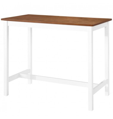  Baro stalo ir kėdžių kompl., 5d., med. mas., rud. ir balt. sp. - Valgomojo, baro komplektai - 3