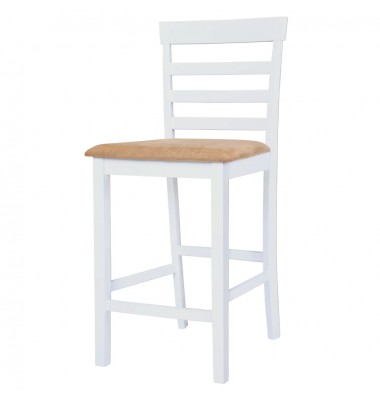  Baro stalo ir kėdžių kompl., 5d., med. mas., rud. ir balt. sp. - Valgomojo, baro komplektai - 6