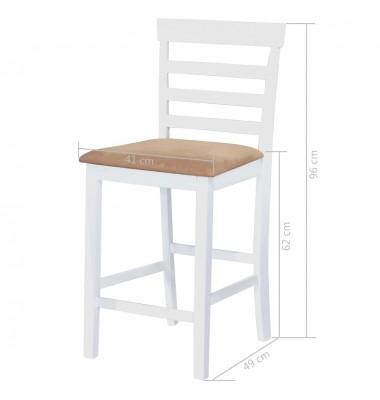  Baro stalo ir kėdžių kompl., 5d., med. mas., rud. ir balt. sp. - Valgomojo, baro komplektai - 9