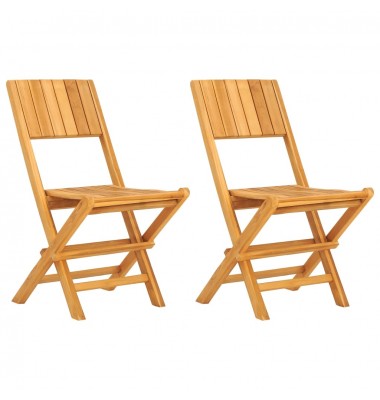  Sulankstomos sodo kėdės, 2vnt., 47x61x90cm, tikmedžio masyvas - Lauko kėdės - 2