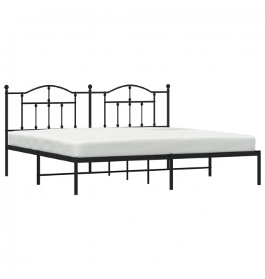 Metalinis lovos rėmas su galvūgaliu, juodos spalvos, 200x200cm - Lovos - 3
