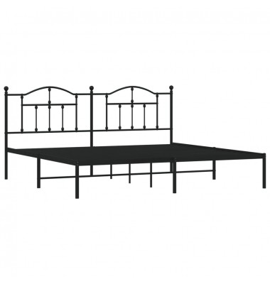  Metalinis lovos rėmas su galvūgaliu, juodos spalvos, 200x200cm - Lovos - 4