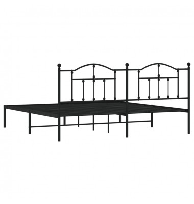  Metalinis lovos rėmas su galvūgaliu, juodos spalvos, 200x200cm - Lovos - 7