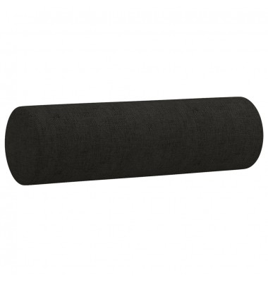  Dvivietė sofa su pagalvėlėmis, juodos spalvos, 140cm, audinys - Sofos, sofos-lovos - 6