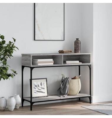  Konsolinis staliukas, pilkas ąžuolo, 100x30,5x75cm, mediena - Žurnaliniai staliukai - 1