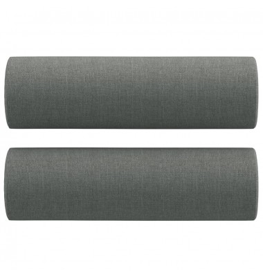  Sofos komplektas su pagalvėmis, 2 dalių, pilkas, audinys - Sofos, sofos-lovos - 5