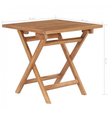  Sulankstomas sodo stalas, 45x45x45cm, tikmedžio masyvas - Lauko stalai, staliukai - 6
