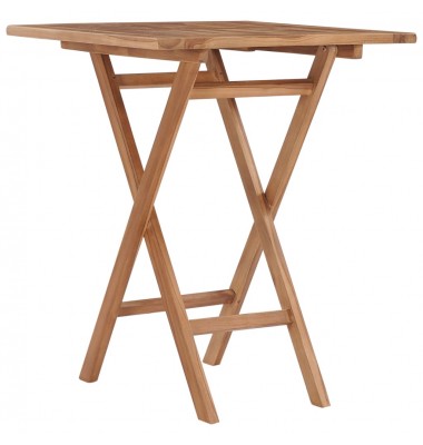  Sulankstomas sodo stalas, 60x60x75cm, tikmedžio masyvas - Lauko stalai, staliukai - 1