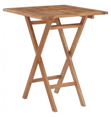  Sulankstomas sodo stalas, 60x60x75cm, tikmedžio masyvas - Lauko stalai, staliukai - 3