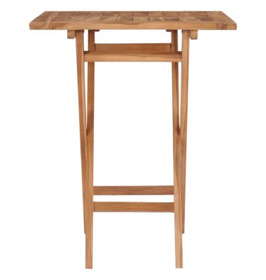  Sulankstomas sodo stalas, 60x60x75cm, tikmedžio masyvas - Lauko stalai, staliukai - 4
