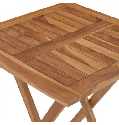  Sulankstomas sodo stalas, 60x60x75cm, tikmedžio masyvas - Lauko stalai, staliukai - 6