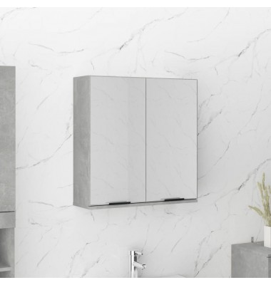  Veidrodinė vonios spintelė, betono pilkos spalvos, 64x20x67cm - Vonios spintelės, veidrodžiai - 1