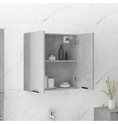  Veidrodinė vonios spintelė, betono pilkos spalvos, 64x20x67cm - Vonios spintelės, veidrodžiai - 4
