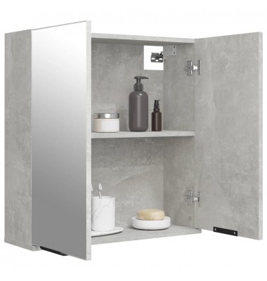  Veidrodinė vonios spintelė, betono pilkos spalvos, 64x20x67cm - Vonios spintelės, veidrodžiai - 5