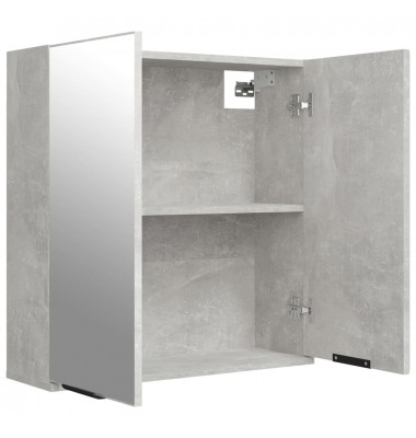  Veidrodinė vonios spintelė, betono pilkos spalvos, 64x20x67cm - Vonios spintelės, veidrodžiai - 9