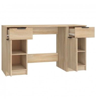  Rašomasis stalas su šonine spintele, ąžuolo, apdirbta mediena - Rašomieji stalai - 7
