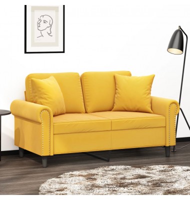  Pagalvėlės, 2vnt., geltonos spalvos, 40x40cm, aksomas - Dekoratyvinės pagalvėlės - 1