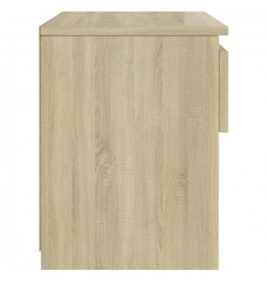  Naktinė spintelė, sonoma spalvos, ąžuolo mediena, 40x30x39 cm, MDP - Naktinės spintelės - 5