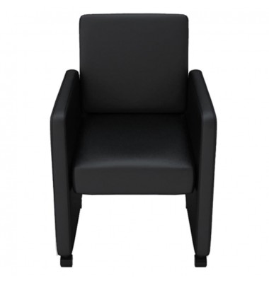   valgomojo kėdės, 6vnt., juodos spalvos, dirbtinė oda - Valgomojo Kėdės - 2
