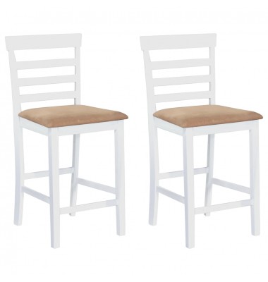  Baro kėdės, 2 vnt., baltos, audinys - Baro kėdės - 1