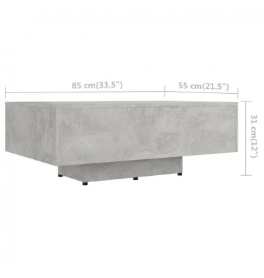 Kavos staliukas, betono, 85x55x31cm, MDP - Kavos staliukai - 6