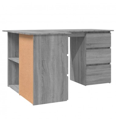 Kampinis rašomasis stalas, pilkas ąžuolo, 145x100x76cm, mediena - Rašomieji stalai - 5