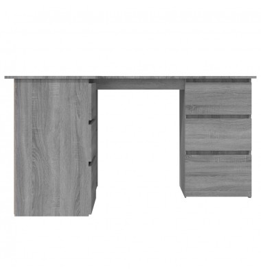  Kampinis rašomasis stalas, pilkas ąžuolo, 145x100x76cm, mediena - Rašomieji stalai - 6