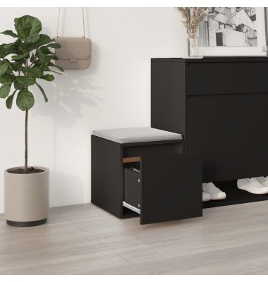  Dėžė-stalčius, juodos spalvos, 40,5x40x40cm, apdirbta mediena - Daiktadėžės - 3