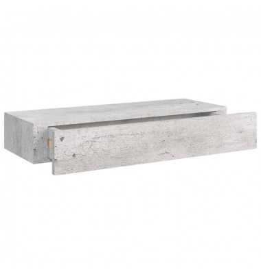  Lentynos su stalčiais, 2vnt., betono pilkos, 60x23,5x10cm, MDF - Pakabinamos lentynos, spintelės - 8