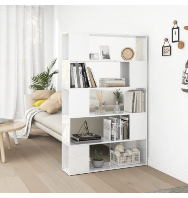  Spintelė knygoms/kambario pertvara, balta, mediena, blizgi - Pastatomos lentynos, spintelės - 1