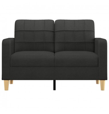  Dvivietė sofa, juodos spalvos, 120cm, audinys - Sofos, sofos-lovos - 3