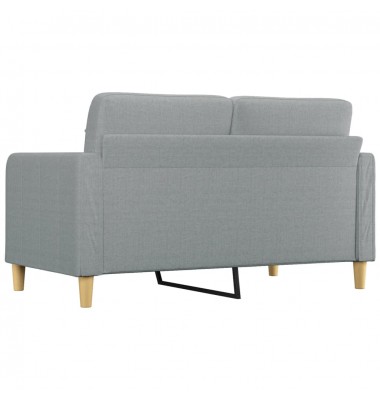  Dvivietė sofa, šviesiai pilkos spalvos, 140cm, audinys - Sofos, sofos-lovos - 5