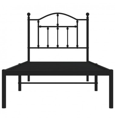  Metalinis lovos rėmas su galvūgaliu, juodos spalvos, 90x200cm - Lovos - 5