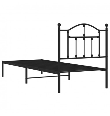  Metalinis lovos rėmas su galvūgaliu, juodos spalvos, 90x200cm - Lovos - 7