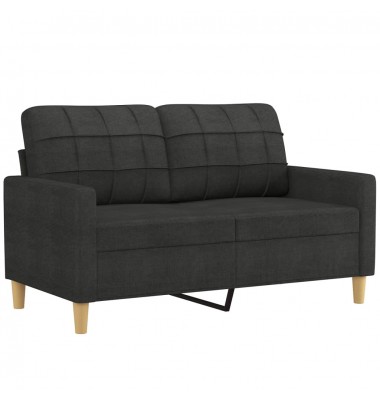  Sofos komplektas su pagalvėlėmis, 2 dalių, juodas, audinys - Sofos, sofos-lovos - 3