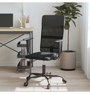  Biuro kėdė, juodos spalvos, tinklinis audinys ir dirbtinė oda - Biuro kėdės - 1