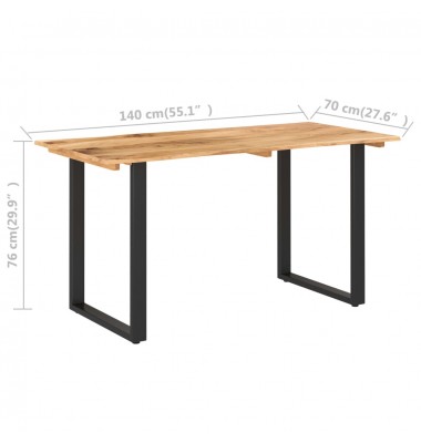  Valgomojo stalas, 140x70x76cm, akacijos medienos masyvas - Stalai - 7