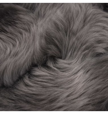  Avies kailio kilimėlis, šviesiai pilkos spalvos, 60x180 cm - Kilimai - 4