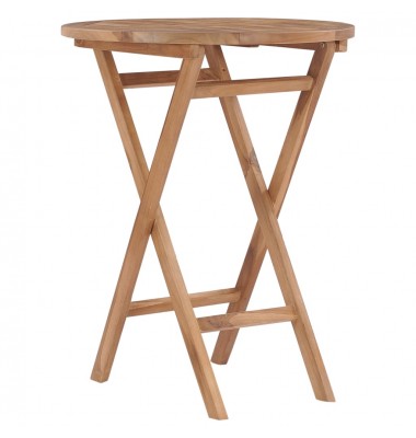  Sulankstomas sodo stalas, 60cm, tikmedžio medienos masyvas - Lauko stalai, staliukai - 1