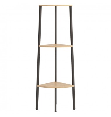  Kampinė lentyna, 3 pakopų, šviesiai ruda/juoda, 45,5x31,5x120cm - Pastatomos lentynos, spintelės - 3
