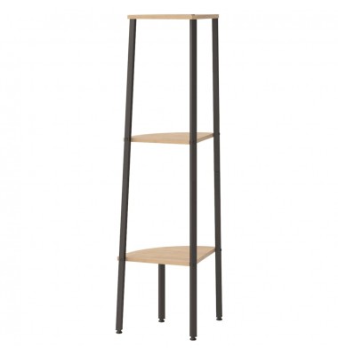  Kampinė lentyna, 3 pakopų, šviesiai ruda/juoda, 45,5x31,5x120cm - Pastatomos lentynos, spintelės - 5