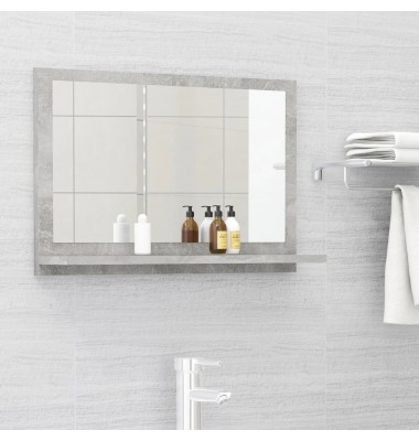  Vonios kambario veidrodis, betono pilkas, 60x10,5x37cm, MDP - Vonios spintelės, veidrodžiai - 1
