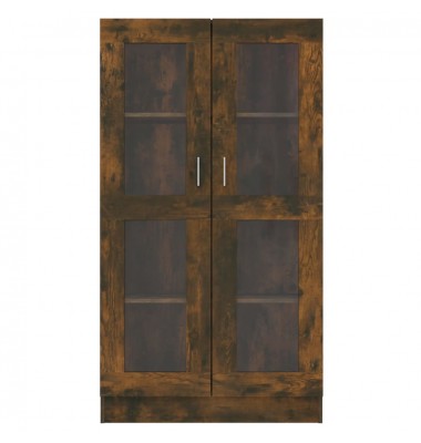  Vitrininė spintelė, dūminio ąžuolo, 82,5x30,5x150cm, mediena - Pastatomos lentynos, spintelės - 3