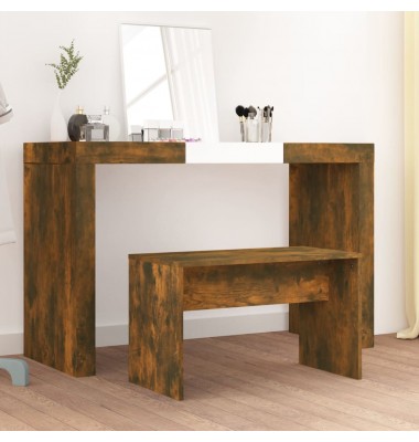  Kosmetinio staliuko kėdutė, dūminio ąžuolo, 70x35x45cm, mediena - Suoliukai - 1
