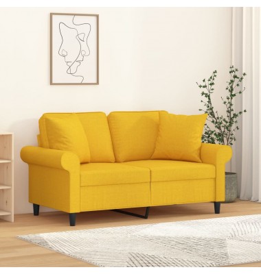 Pagalvėlės, 2vnt., šviesiai geltonos spalvos, 40x40cm, audinys - Dekoratyvinės pagalvėlės - 1